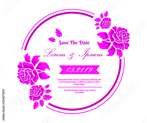 wedding invitation card flower frame