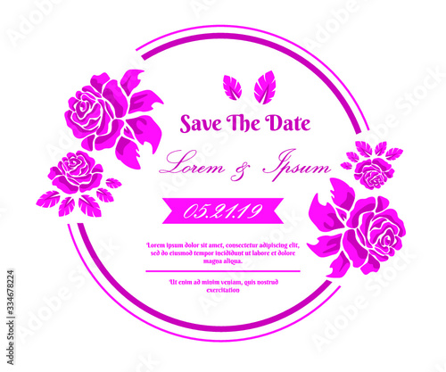 wedding invitation card flower frame