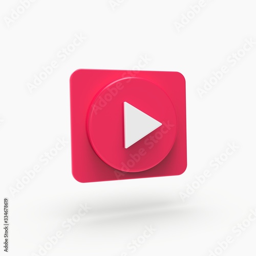 Free Download Button play music concept social media 3D illustration - GFXLoad