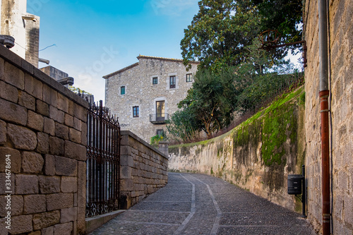 Wallpaper Mural Girona city historical center in Catalonia, Spain. Torontodigital.ca