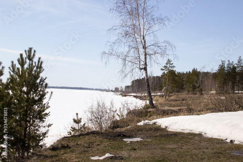 winter landscape with river