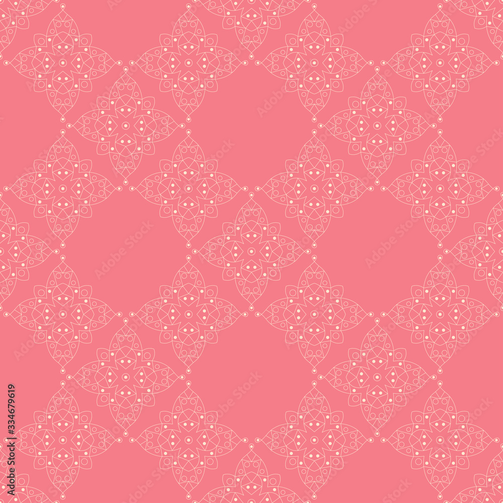 Pink background with beige indian seamless pattern Pink background with beige indian seamless pattern
