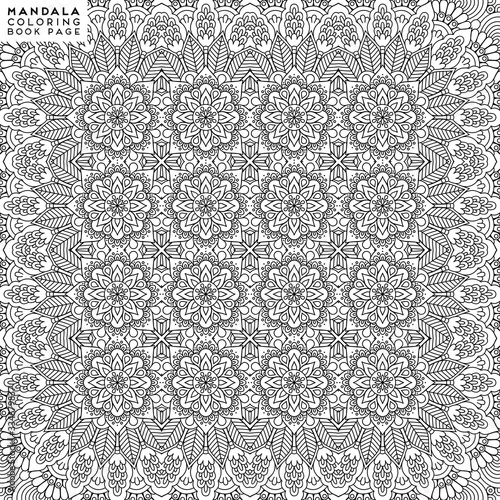 Flower Mandala. Coloringbook page template