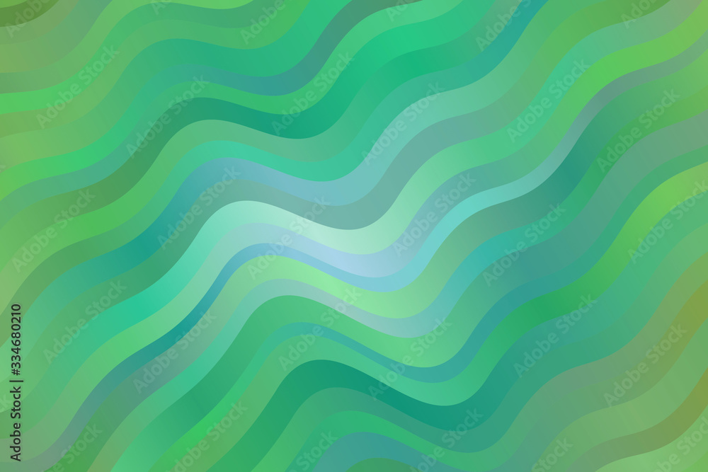 Green and blue waves abstract vector background. Simple pattern.