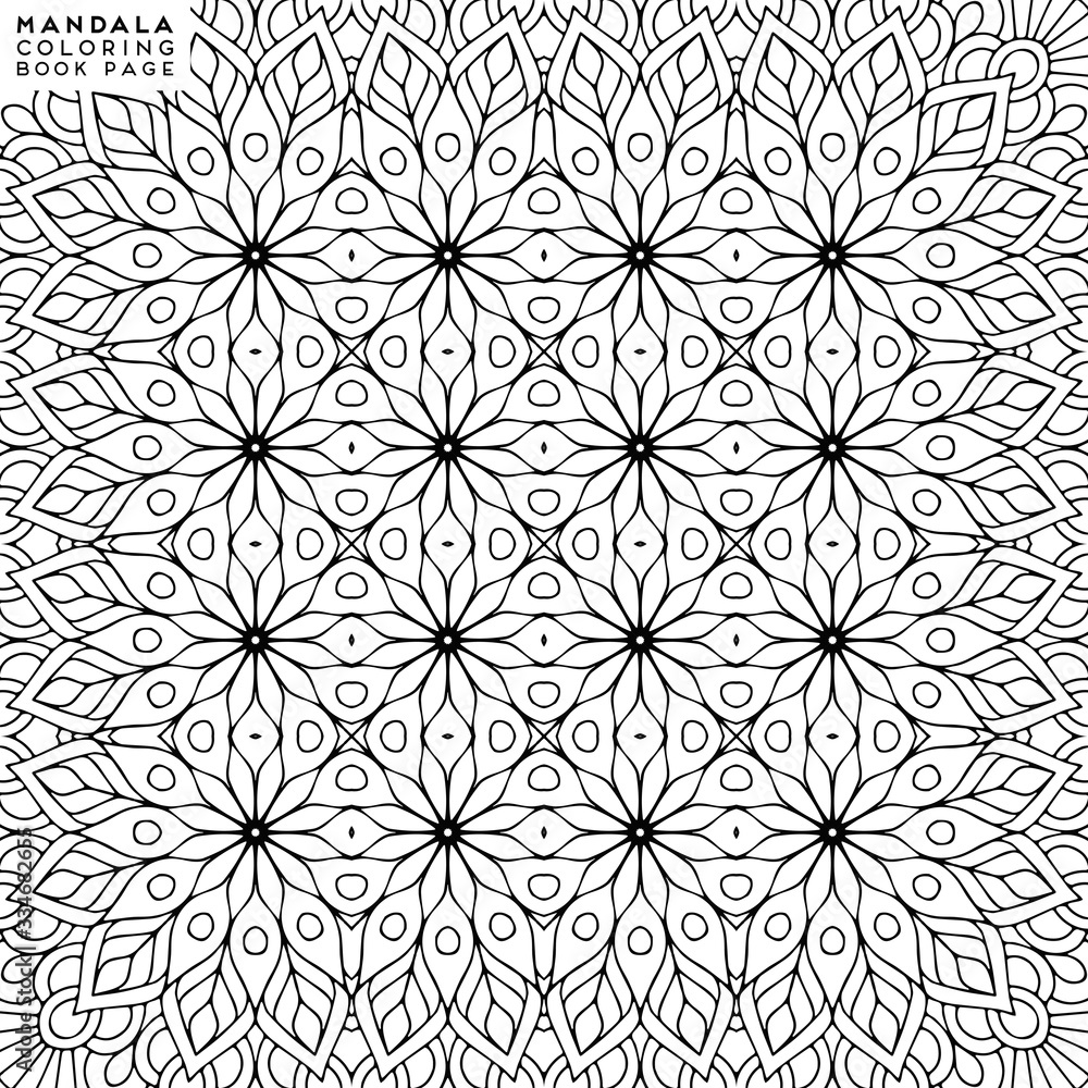 Flower Mandala. Coloringbook page template Flower Mandala. Coloringbook page template