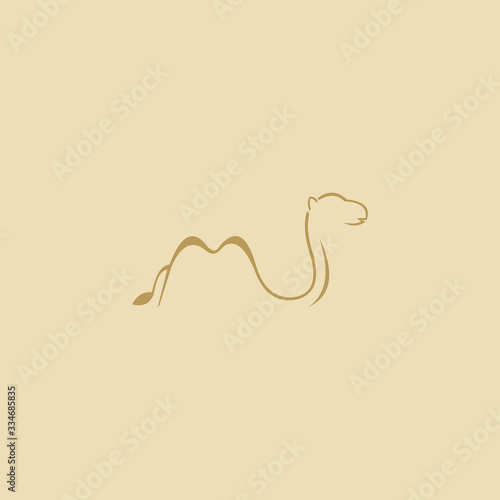 Desert Animal Camel Logo Vector Design Template