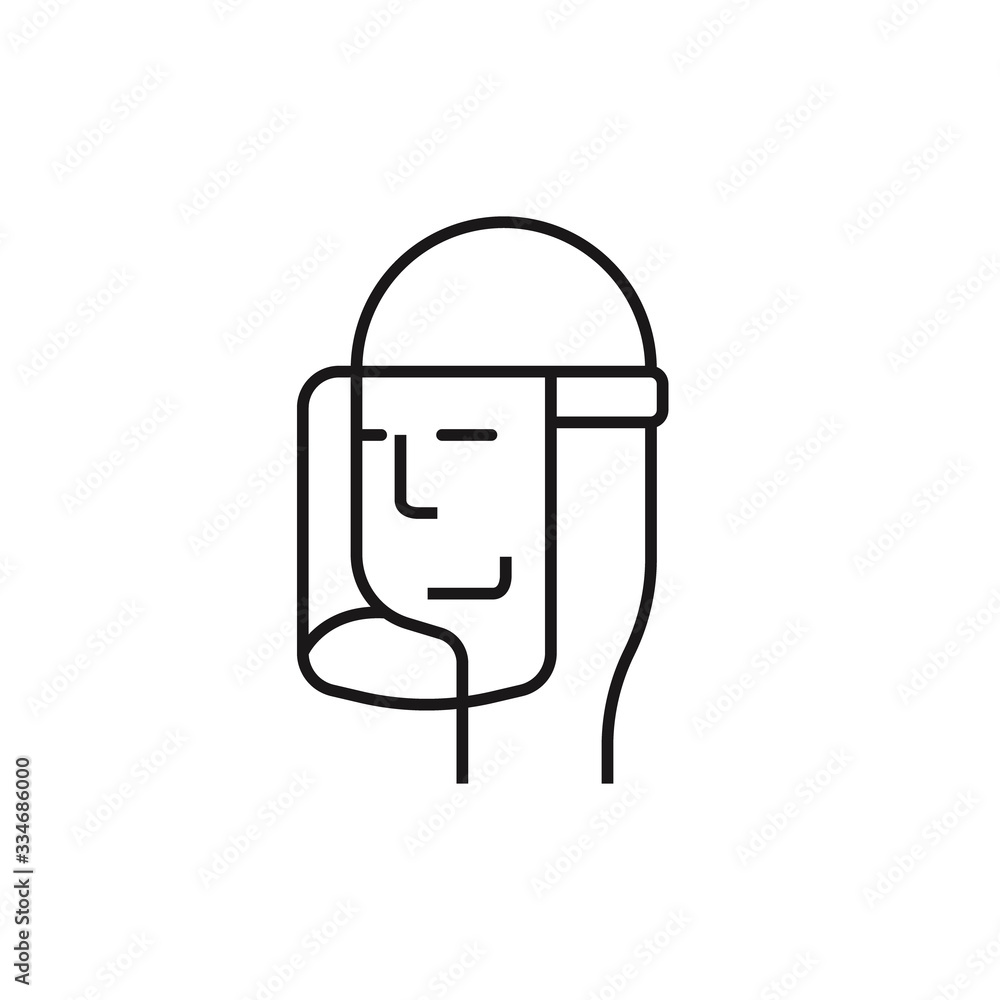 Face shield icon. Vector Face shield icon. Vector