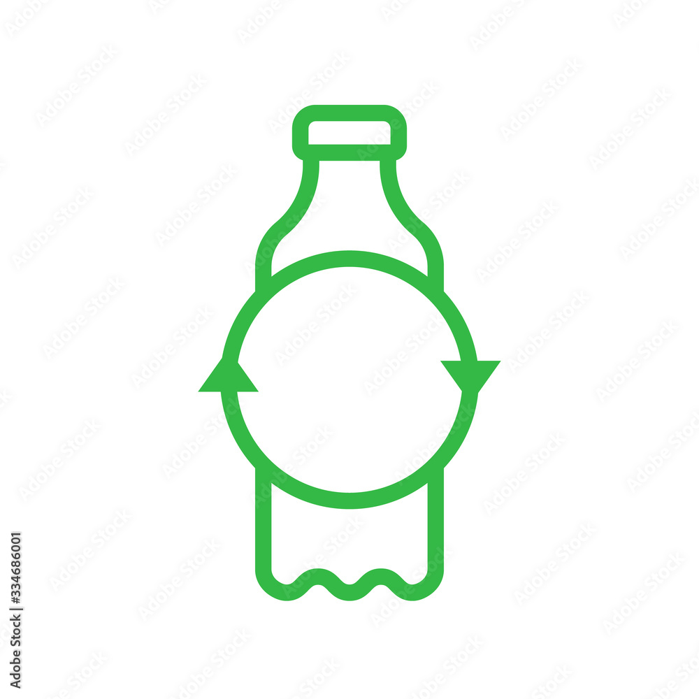 Recycle plastic bottle. Icon. Vector Recycle plastic bottle. Icon. Vector