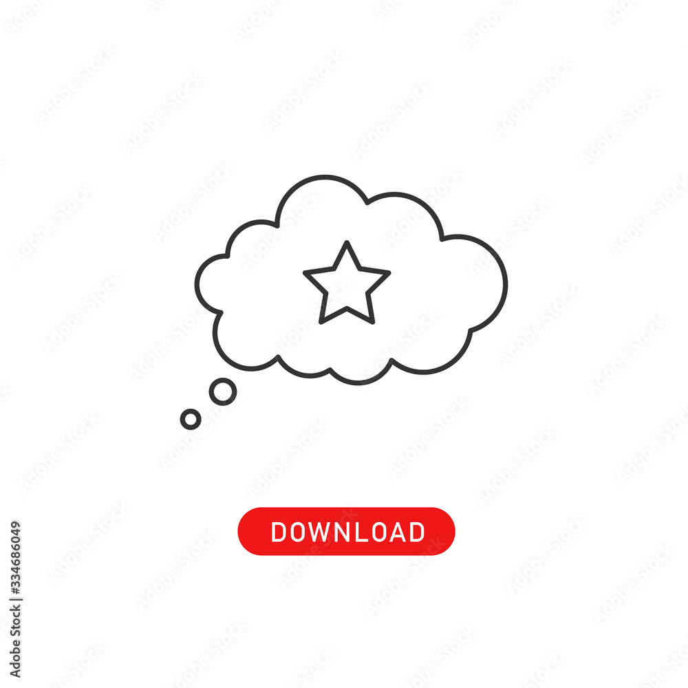 Cloud with star. Vector Loyalty program line icons Cloud with star. Vector Loyalty program line icons