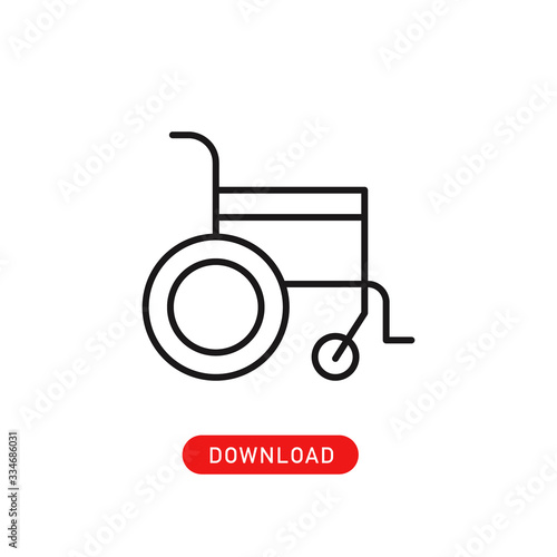 Attractive and Beautifully or Faithfully Designed Wheelchair Icon