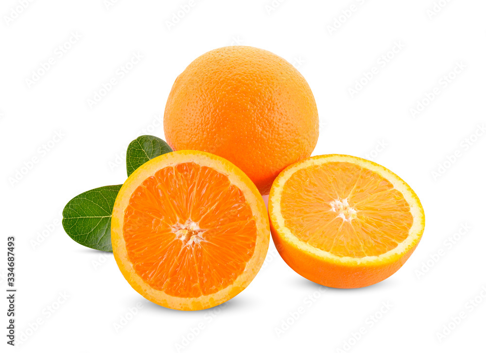 Fresh fruit oranges isolated on a white background. Fresh fruit oranges isolated on a white background.