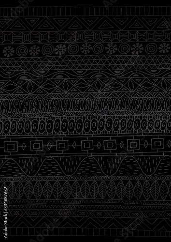 African Pattern Minimal Black