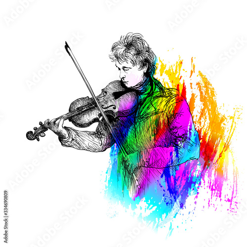 Violinist, classical music concert