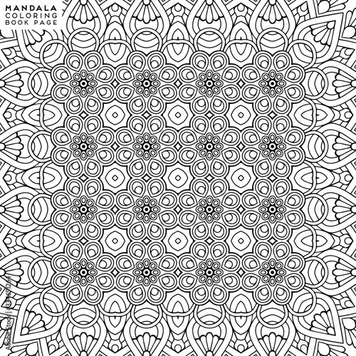 Flower Mandala. Coloringbook page template