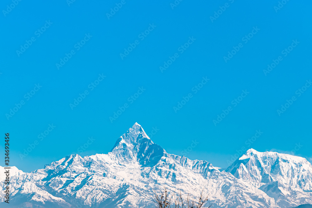 Machapuchare Mountain Nepal Fish Tail Mountain in Nepal. Machapuchare Mountain Nepal Fish Tail Mountain in Nepal.