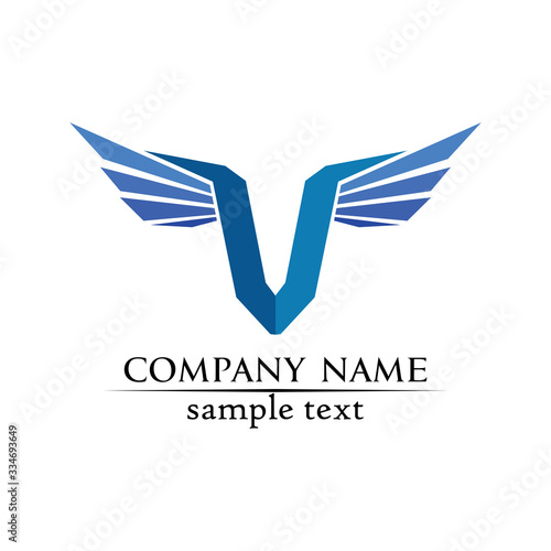  V letters business logo and symbols template