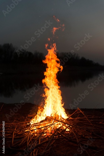 lake night fire