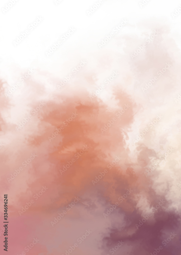 Fototapeta premium Abstract colorful watercolor on white background. Digital art painting.