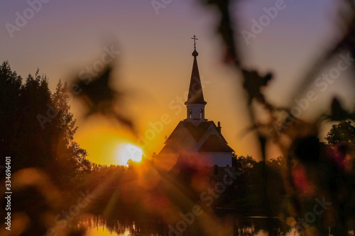sunset near the Church