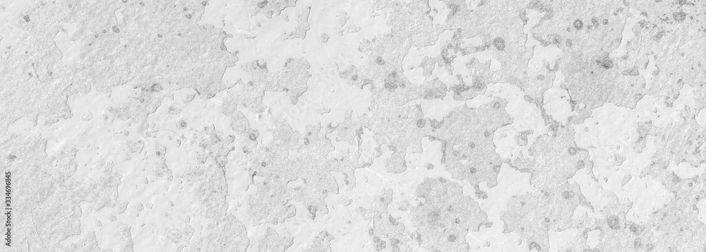 White background of a texture of cement, stone and concrete - Bright stage background - Large panoramic format