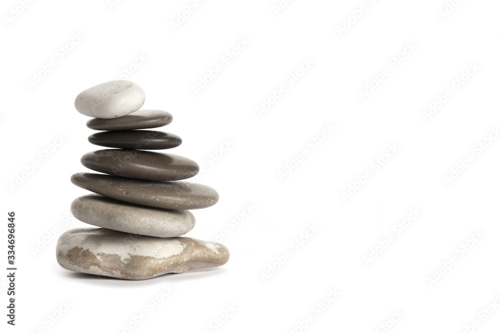 Pile of sea pebbles isolated on white background, heap of rounded stones, isolated on white Pile of sea pebbles isolated on white background, heap of rounded stones, isolated on white