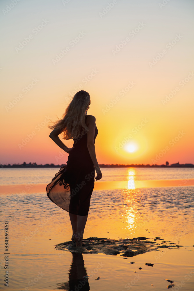 Beautiful silhouette of a woman