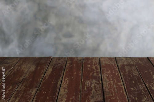 gray cement and wooden background.
