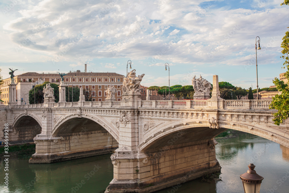 Beautiful view of the Ponte Vittorio Emanuele II