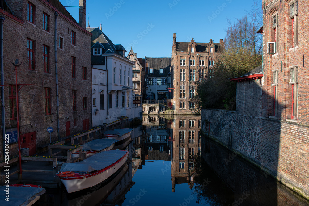 Canals in Bruges, Venice of the North, Belgium