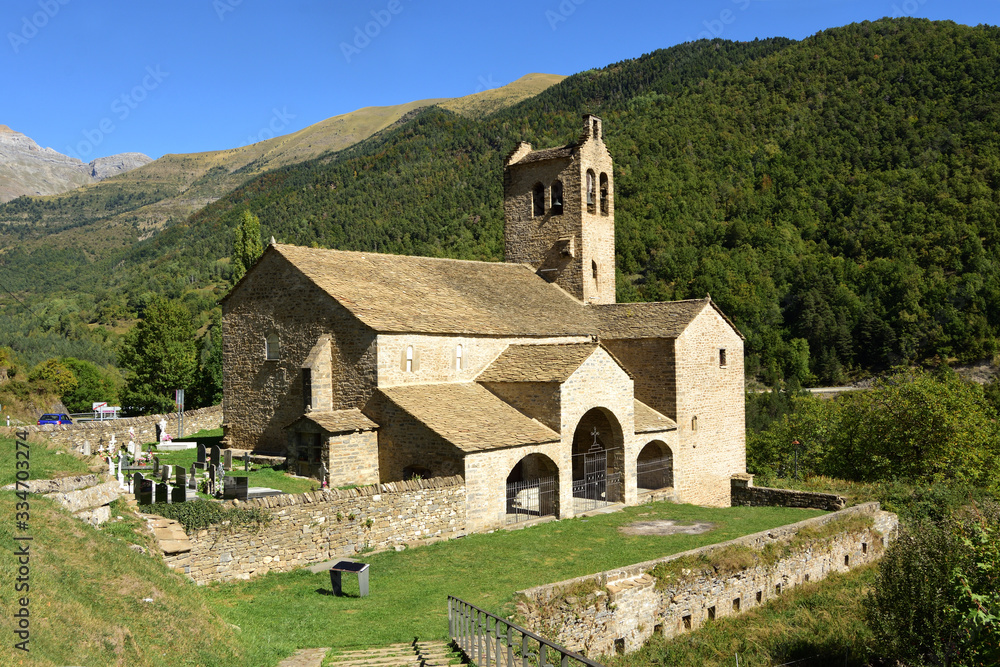 San Miguel church, Linas de Broto, Huesca  province, Aragon, Spain
