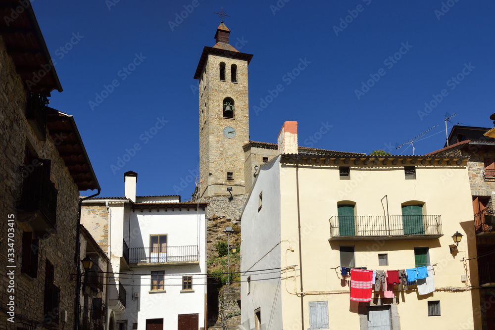  San Pedro church of Biescas, Huesca province, Aragon, Spain