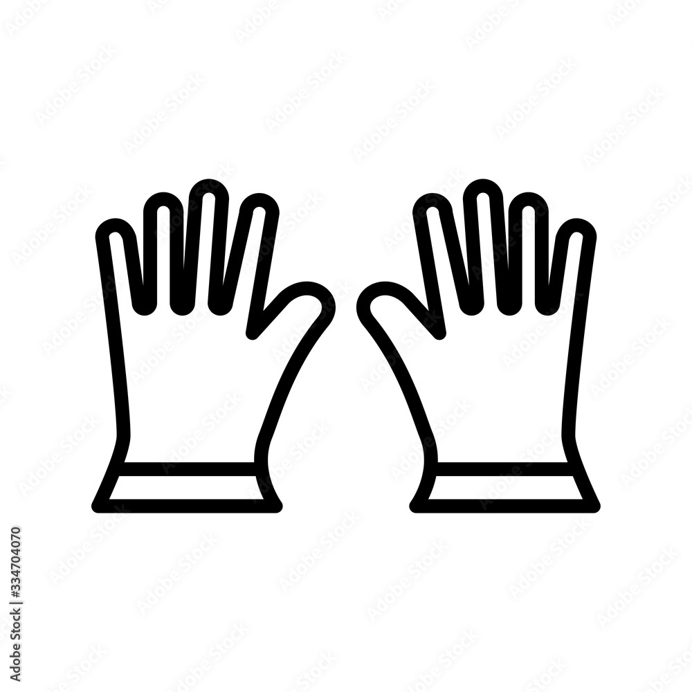 Obraz premium Gloves icon vector line style