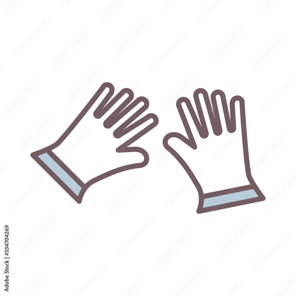 Gloves icon vector flat style Gloves icon vector flat style