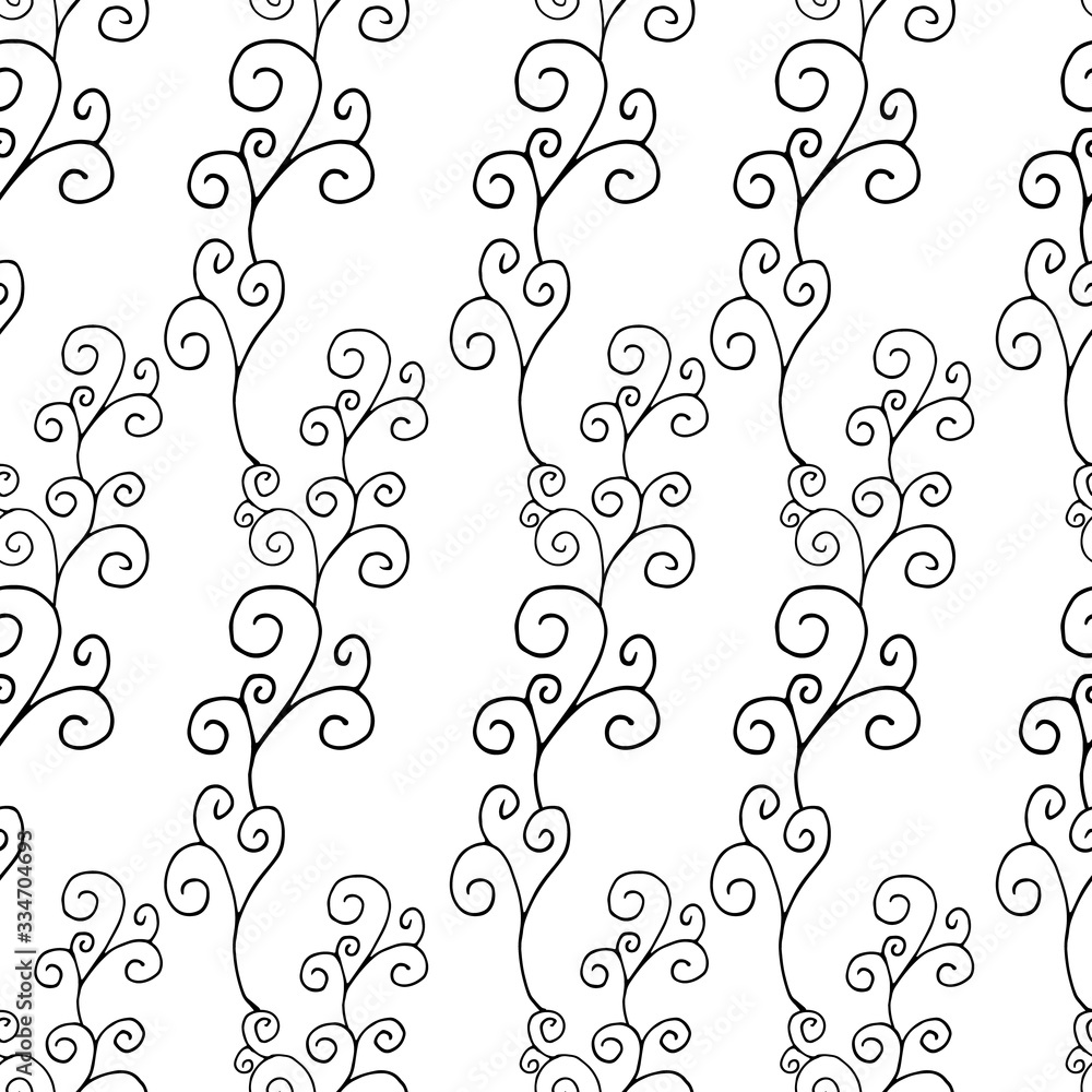 Absctract trandy pattern with flowers curls in doodle style for print posters, greating card, banner, wrapping in modern style in vector. Absctract trandy pattern with flowers curls in doodle style for print posters, greating card, banner, wrapping in modern style in vector.