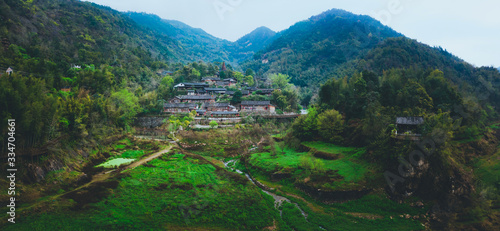 beautiful countryside landscape of China s ancient historic village in mountains