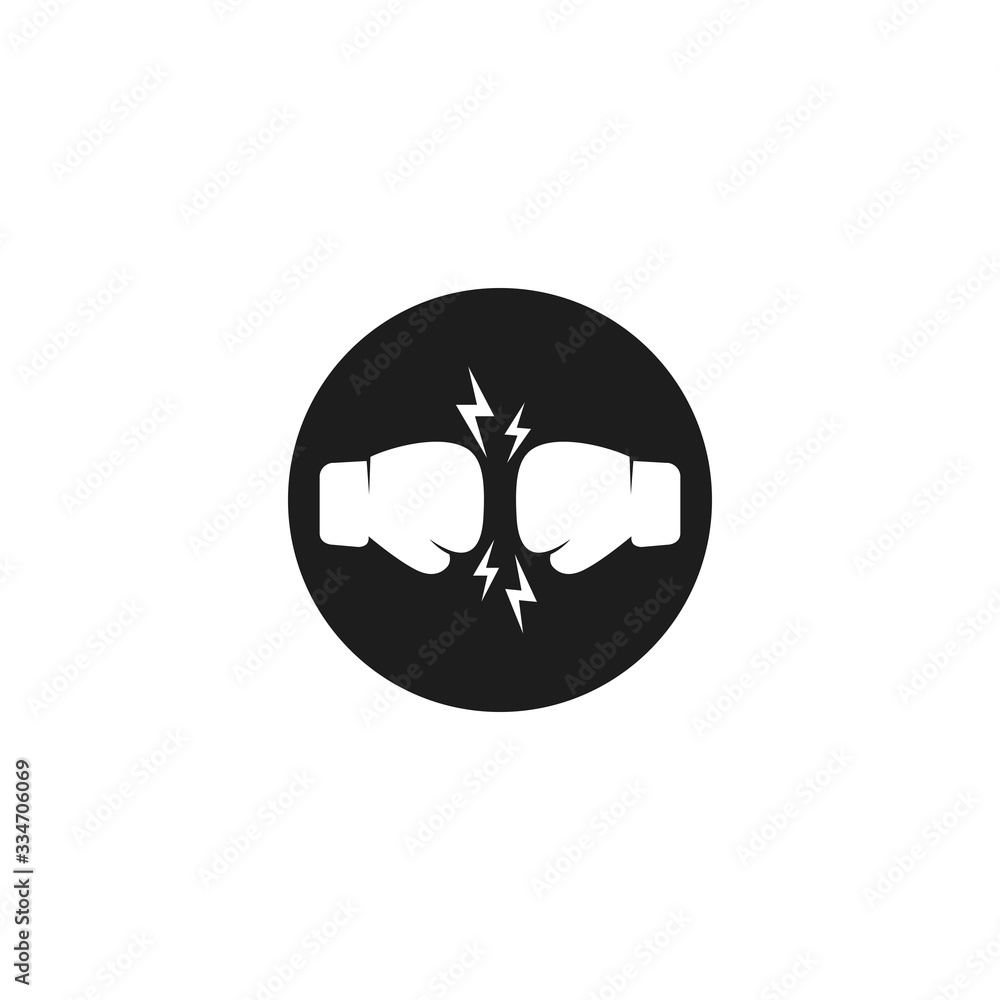 boxing gloves logo vector icon illustration boxing gloves logo vector icon illustration