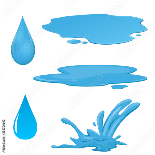 Water spill vector illustration isolated