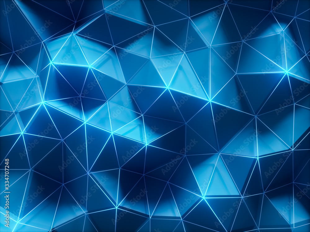 Abstract blue polygonal background Abstract blue polygonal background