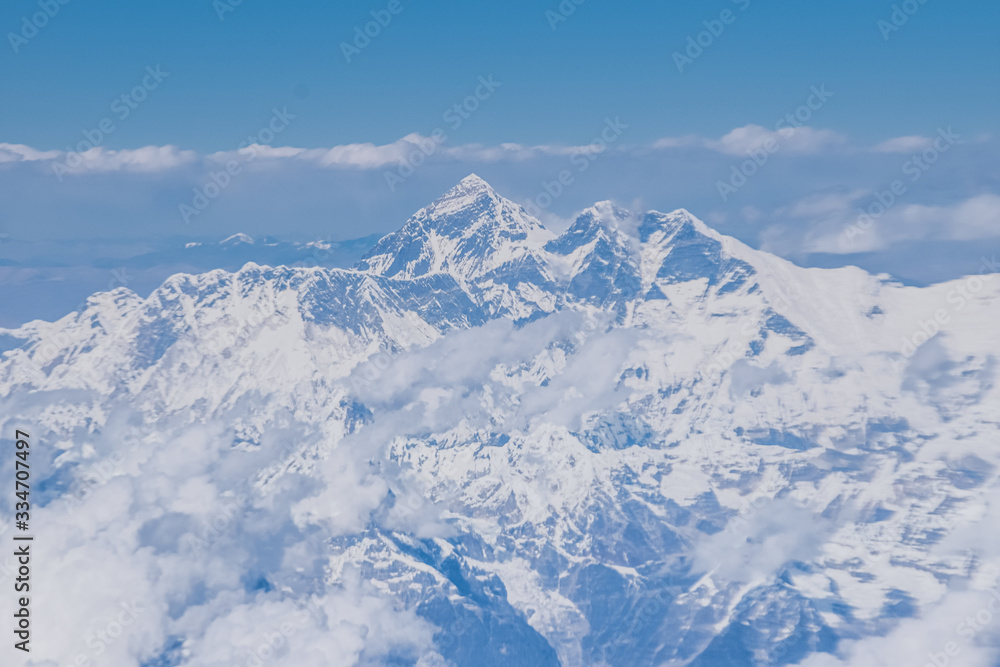 Tip of mount everest from plane Tip of mount everest from plane