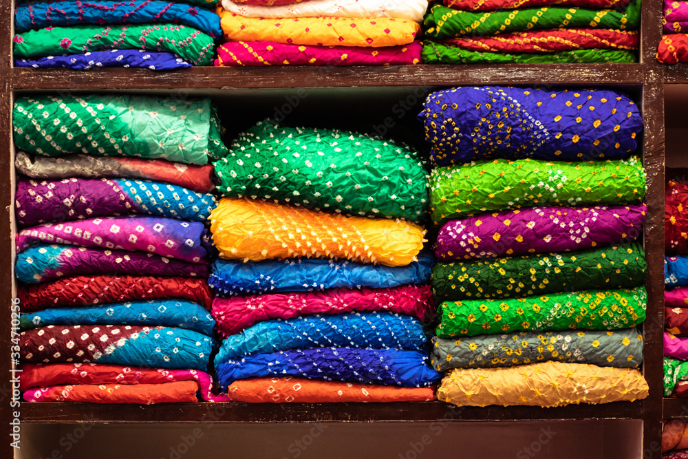 Colorful vibrant traditional Indian clothes Colorful vibrant traditional Indian clothes