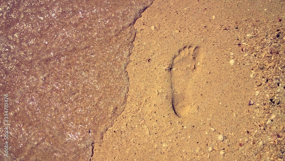 footprints in the sand footprints in the sand