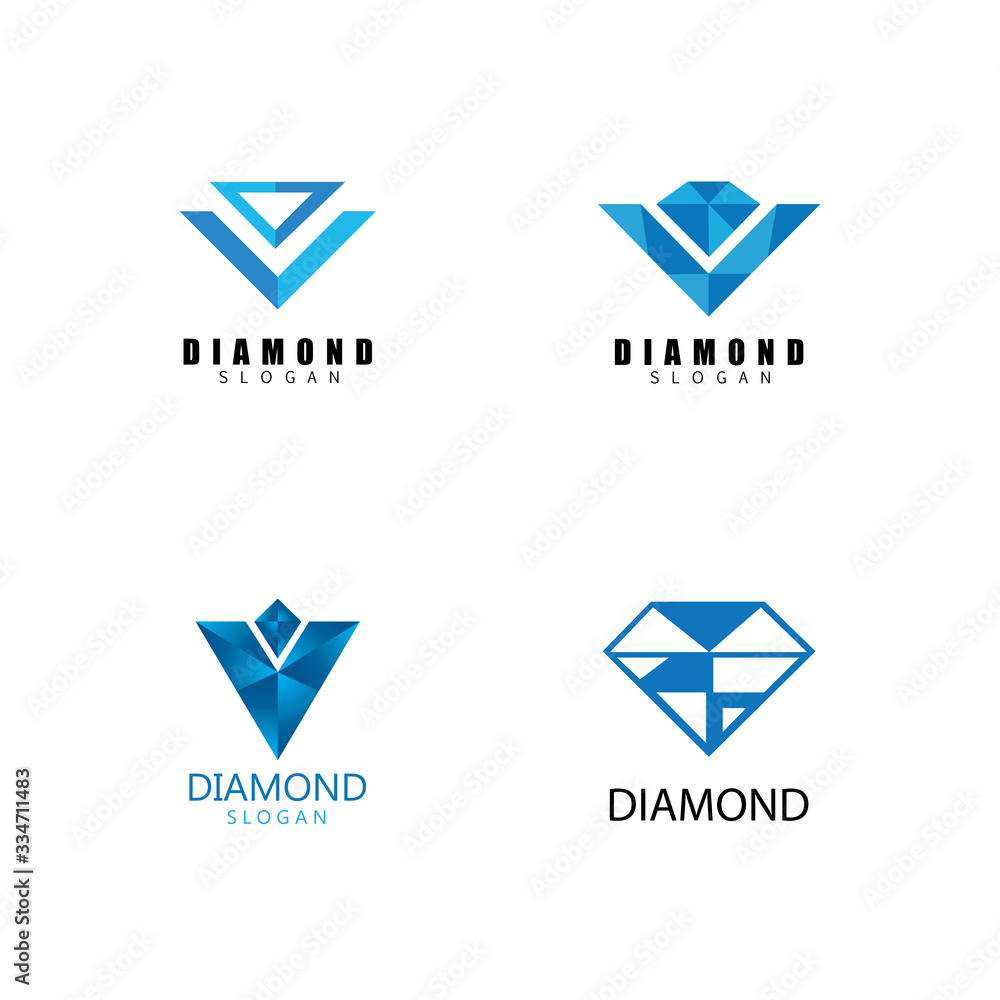 Diamond jewelry Logo Template vector icon illustration design Diamond jewelry Logo Template vector icon illustration design