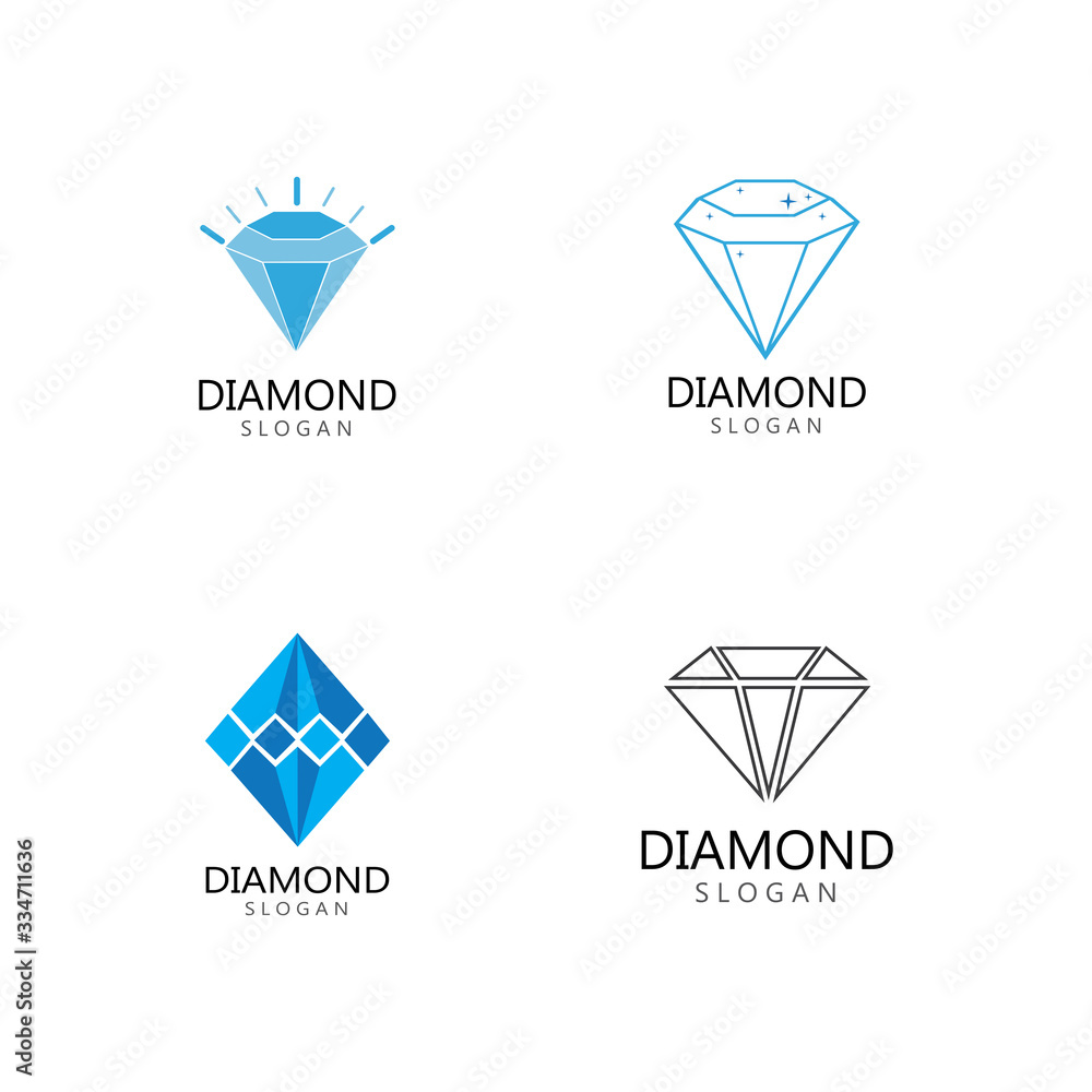 Diamond jewelry Logo Template vector icon illustration design Diamond jewelry Logo Template vector icon illustration design