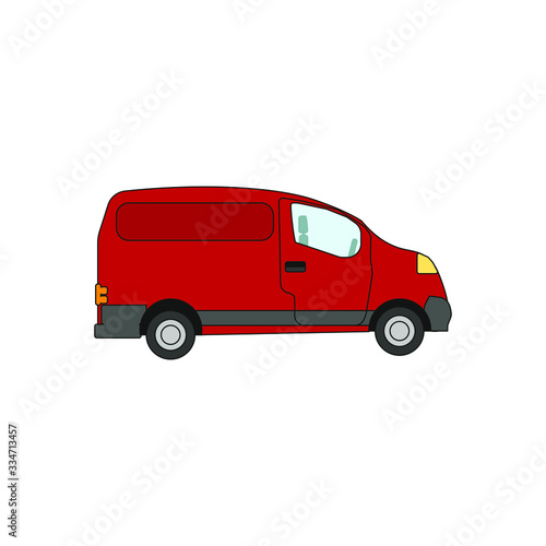delivery man on white background
