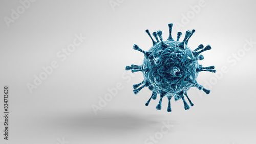 Wirus koronowy - koncepcja mikrobiologii i wirusologii - renderowania 3d