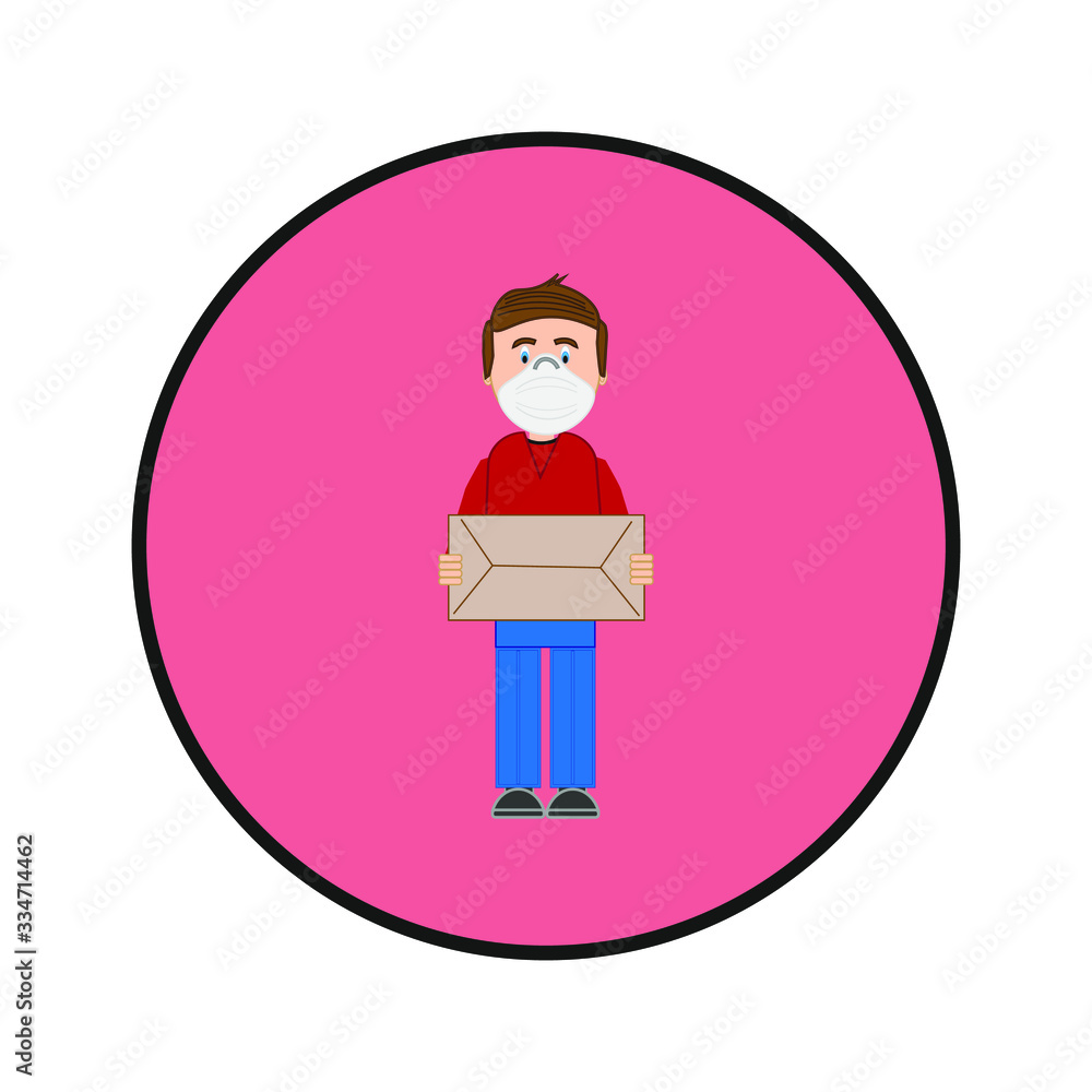delivery man on white background delivery man on white background