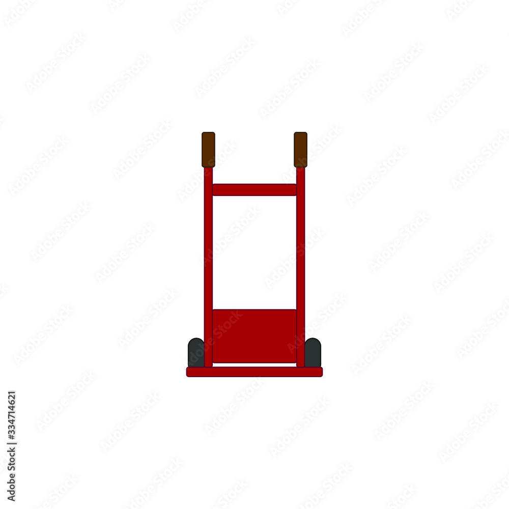 parcel cart on white background parcel cart on white background