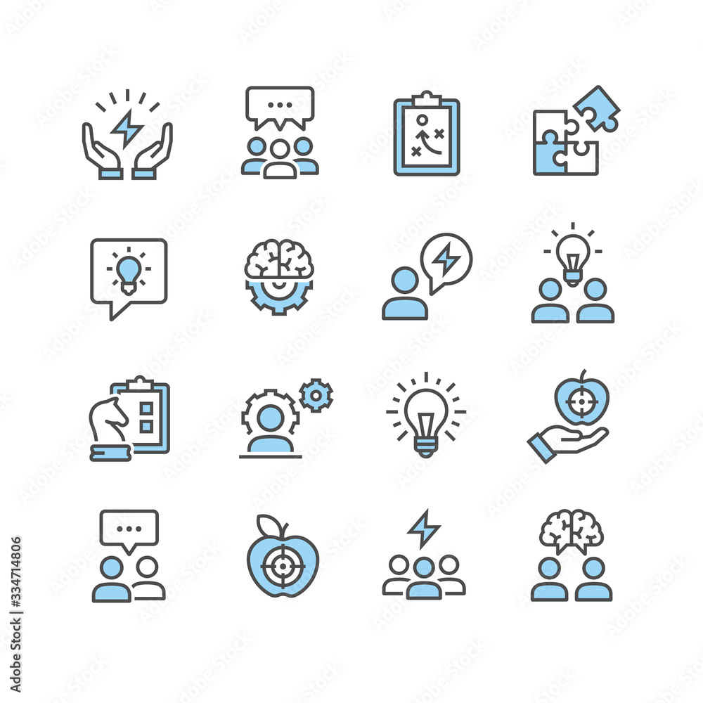 Collection of startup thin line icons Collection of startup thin line icons