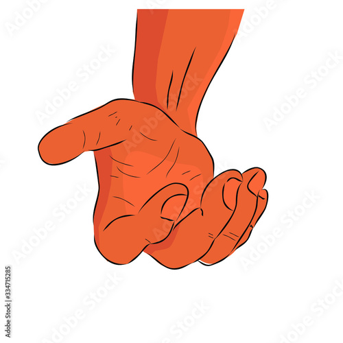 Conceptual Simple Vector Hand Draw Sketch, Illustration for victim of criminal, Dead man, Isolated on White
