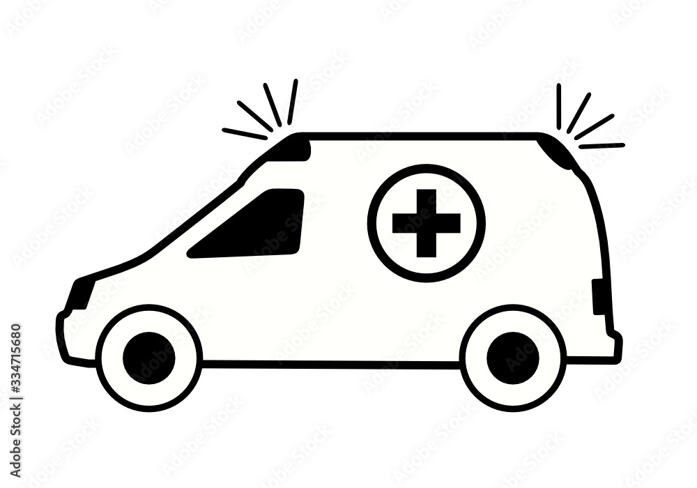 ambulans ikona - obrazy, fototapety, plakaty 